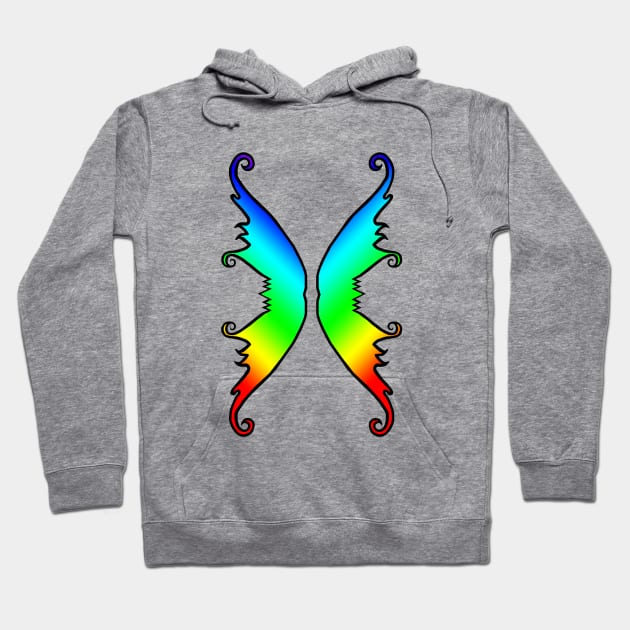 Fairy Wings Rainbow Hoodie by BlakCircleGirl